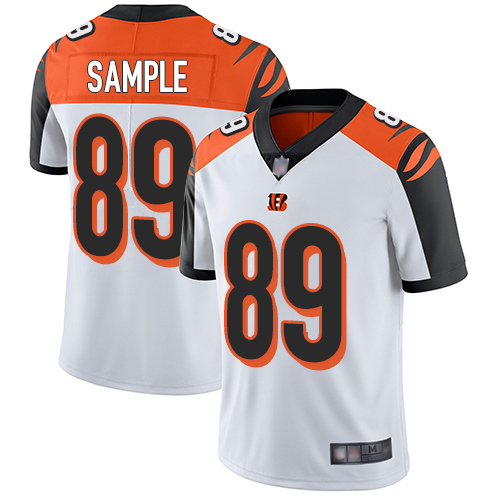 Cincinnati Bengals Limited White Men Drew Sample Road Jersey NFL Footballl #89 Vapor Untouchable